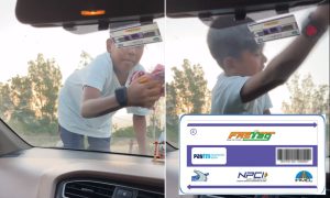 تصویری از ویدیوی فیک اسکن و برداشت پول از بارکد FASTag توسط یک کودک